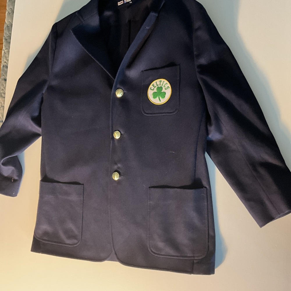 Rowing Blazers Boston Celtics NBA 44R Navy Wool Blazer Jacket Made Portugal